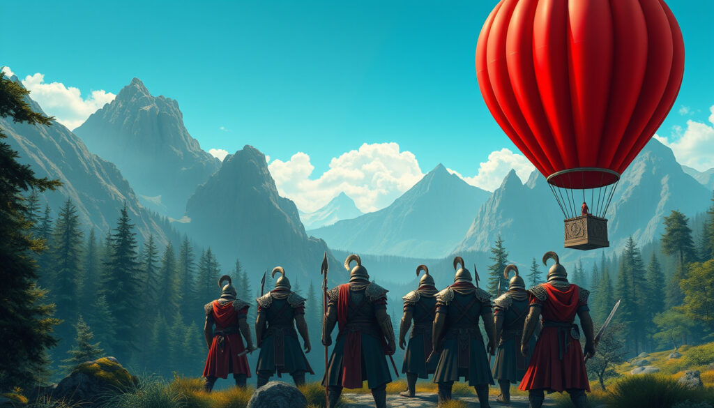 The Enigmatic Journey of the Barbarians' Scarlet Balloon
